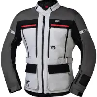 IXS Montevideo-ST 3.0 Waterdichte Light Grijs Antraciet Textiele Motorjas Maat Short 3XL