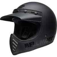 Bell Moto-3 Classic, kruishelm ,Mat-Zwart/Zwart ,XL