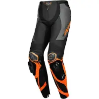 Ixon Vortex 3 PT Zwart Antraciet Oranje Leren Motorbroek Maat XL