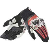 Dainese Mig 3 Unisex Leren Handschoenen Zwart Rood Wit Maat XL