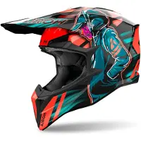 Airoh Wraaap Cyber Oranje/Zwart/Blauw S unisex