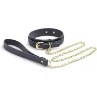 NSNovelties Halsband met Ketting Bondage Couture - Blauw*