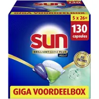 SUN 7x Brilliant Shine+ All-in 1 Vaatwastabletten 26 Stuks