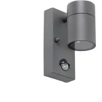 QAZQA Buitenwandlamp antraciet IP44 met bewegingssensor - Solo