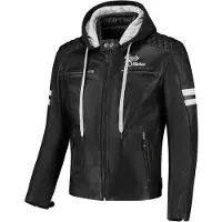 Rusty Stitches Jari Hooded V2 Motorfiets lederen jas