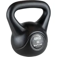 Matchu Sports Kettlebell 4kg - Zwart - 15cm - 22cm - Kunststof