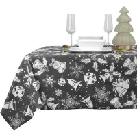 Unique living tafelkleed hein 170cm Ø dark grey
