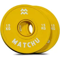 Matchu Sports Fractional plate 1.5 kg - 2 stuks - Geel - Rubber