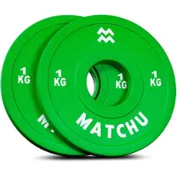 Matchu Sports Fractional plate 1 kg - 2 stuks - Groen - Rubber