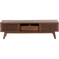 Beliani DETROIT - TV-meubel - Donkere houtkleur - Spaanplaat