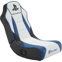 X Rocker Geist Gaming vloerstoel, Playstation 2.0, wit/blauw