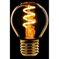 Expo ETH Led spiraal filament kogel E27 3w/25w AC dimbaar goud 2200K 225Lm