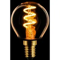 Expo ETH Led spiraal filament kogel E14 3w/25w 3 stappen dimbaar goud 2200k memory 225Lm