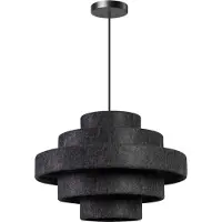 Expo ETH Jones hanglamp E27 5 x stof ring kleur antraciet grijs