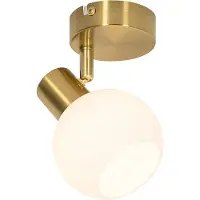 QAZQA Art Deco spot goud met opaal glas verstelbaar - Anouk