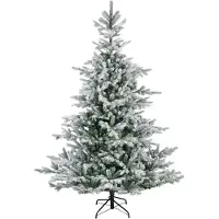 Everlands Grandis Fir kunstkerstboom groen besneeuwd H210 cm D150 cm