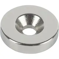 Fix-o-moll Bevestigingsmagneet - Verzonken Gat - Neodymium - Diameter 18mm - 4 Stuks