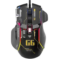 INF Ergonomische gamingmuis met RGB, 6 DPI-instellingen en 7000 Hz Black