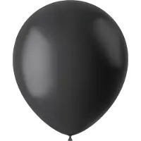 Folat Ballonnen Midnight Black Mat 33cm - 50 stuks (mat zwart)