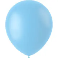 Folat Ballonnen Powder Blue Mat 33cm - 50 stuks (mat powder blauw)