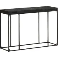 vidaXL Wandtafel 110x35x76 cm massief acaciahout en mangohout zwart