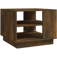 vidaXL Salontafel 55x55x43 cm bewerkt hout gerookt eikenkleurig