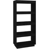 vidaXL Boekenkast/kamerscherm 60x35x135 cm massief grenenhout zwart