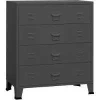 vidaXL Ladekast industrieel 78x40x93 cm metaal antracietkleurig