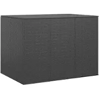 vidaXL Tuinbox 145x100x103 cm polyetheen rattan zwart