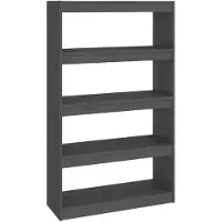 vidaXL Boekenkast/kamerscherm 80x30x135,5 cm massief grenenhout grijs