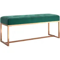 vidaXL Bankje 110x36x45 cm fluweel donkergroen