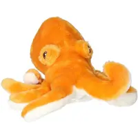 Nature Planet Pluche knuffel octopus/inktvis - 18 cm - oranje - Knuffeldier