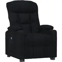 vidaXL Fauteuil verstelbaar elektrisch stof zwart