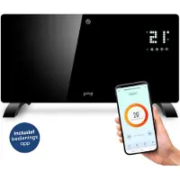 Gologi Elektrische Convectorkachel – 2000W – Thermostaat, App & Touchbediening – 42,3 x 33 x 11,5 cm – Zwart