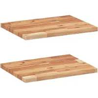 vidaXL Wandschappen 2 st zwevend olieafwerking 40x30x2 cm acaciahout