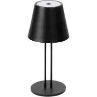 LINDBY LED oplaadbare tafellamp Janea TWIN, zwart, metaal Janea, dimbaar, zwart, metaal, Modern