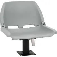 vidaXL 2-delige Bootstoelenset inklapbaar 48x51x41 cm grijs