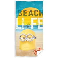 Carbotex Minion strandlaken blauw 70x140cm