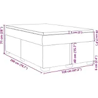 vidaXL Boxspring met matras kunstleer cappuccinokleurig 120x200 cm