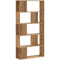 vidaXL Boekenkast 5-laags 80,5x23,5x162,5 cm hout artisanaal eiken