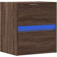 vidaXL Tv-wandmeubel met LED-verlichting 41x31x45 cm bruin eikenkleur