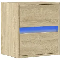 vidaXL Tv-wandmeubel met LED-verlichting 41x31x45 cm sonoma eikenkleur