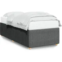 vidaXL Bedframe zonder matras 90x200 cm stof donkergrijs