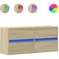 vidaXL Tv-wandmeubel met LED-verlichting 100x31x45 cm sonoma eiken