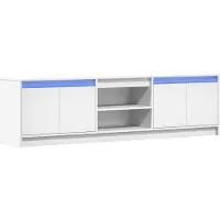 vidaXL Tv-meubel met LED 180x34x50 cm bewerkt hout wit