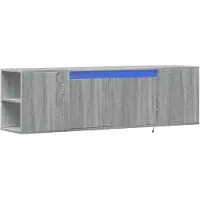 vidaXL Tv-wandmeubel met LED-verlichting 135x31x39,5 cm grijs sonoma