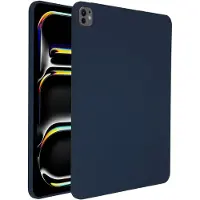 Accezz Liquid Silicone Backcover met penhouder voor de Apple iPad Pro 13 (2025) M5 / (2024) M4 - Donkerblauw