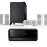 Teufel CONSONO 35 + Yamaha RX-V4A "5.1-Set" Home cinema Zwart/wit