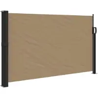vidaXL Windscherm uittrekbaar 117x300 cm taupe