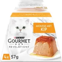 Gourmet 12x Revelations Mousse - Kattenvoer Natvoer - Kip - 4x 57g